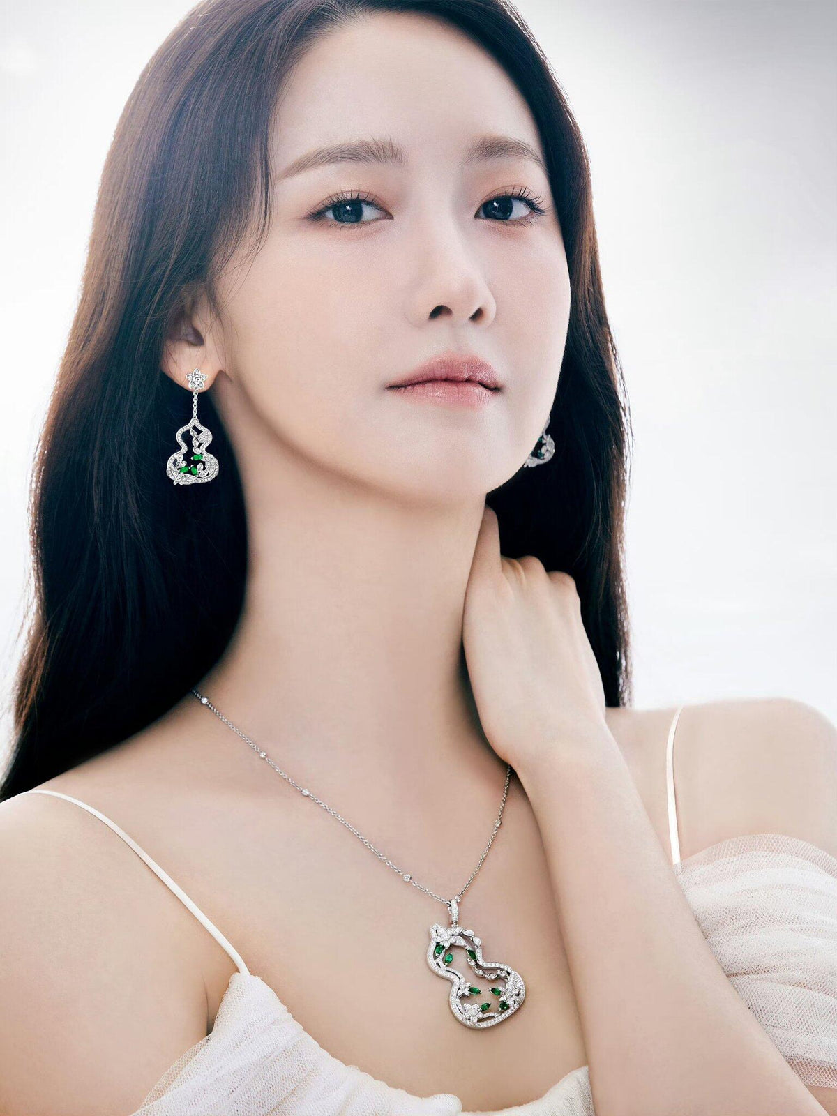 silver brass luxury Drop Earrings for women - alternate angle view 12