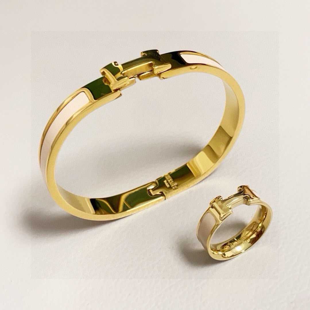 tan enamel versatile Bangle for women - alternate angle view 9