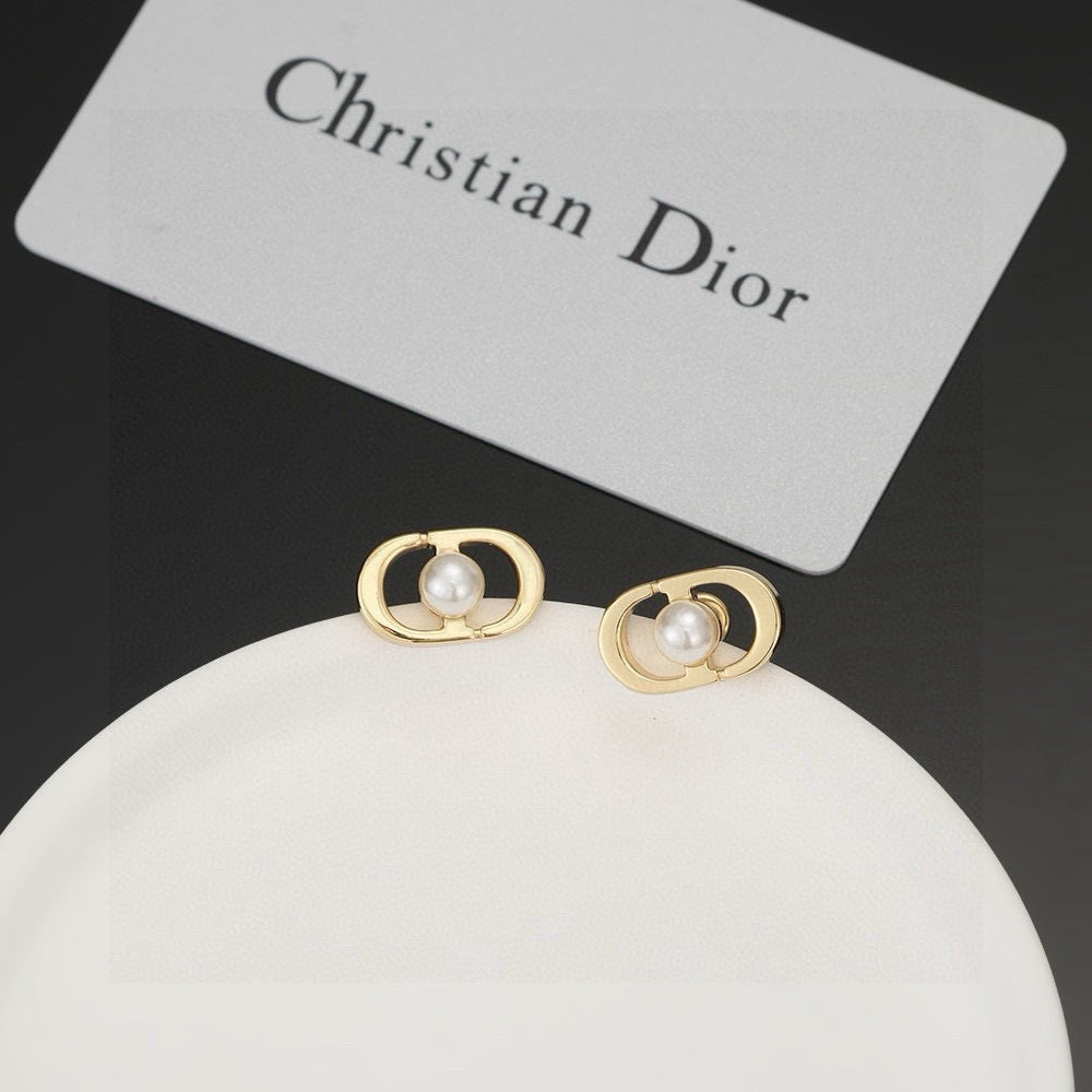 gold luxury Stud Earrings for women - alternate angle view 7