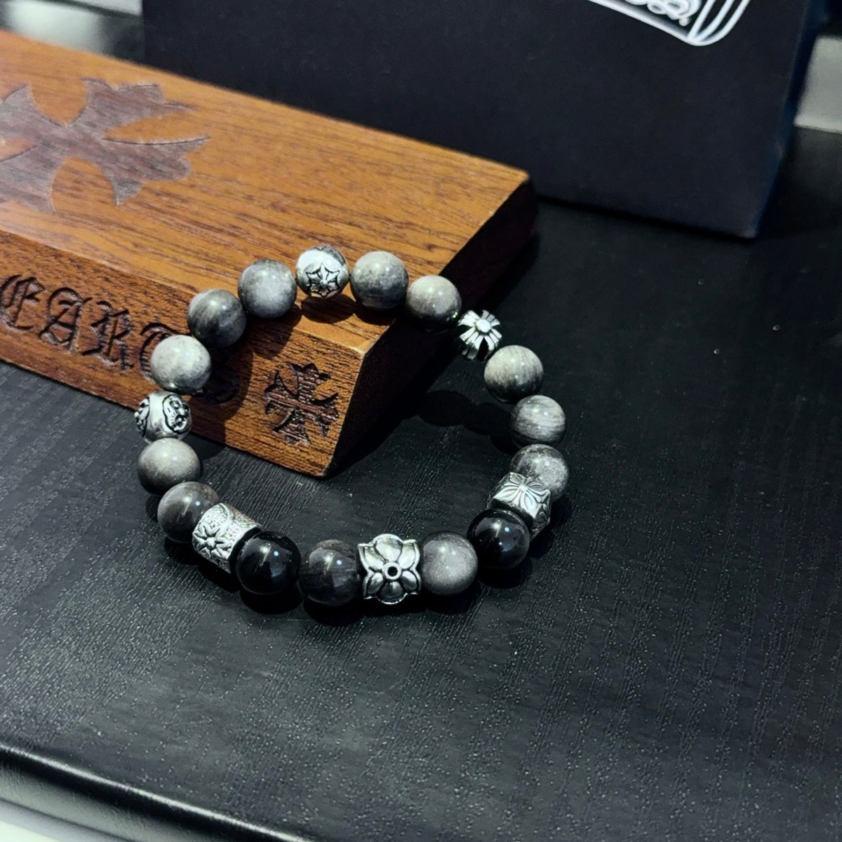 antique cross Bracelet for men - alternate angle view 7