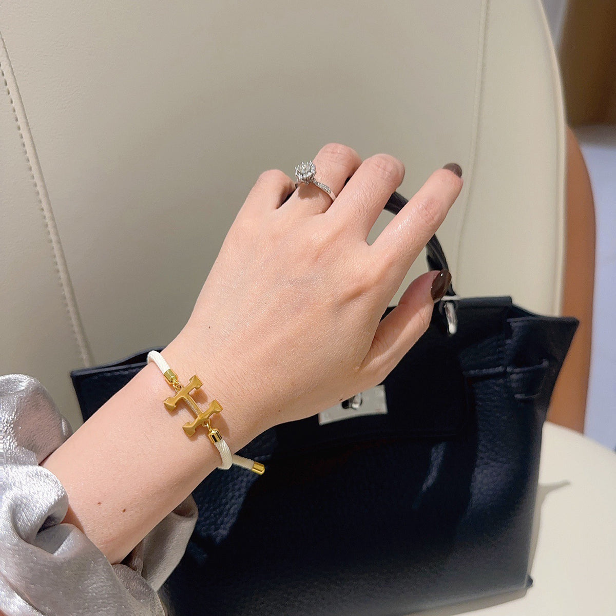gold trendy Bracelet for women - alternate angle view 9