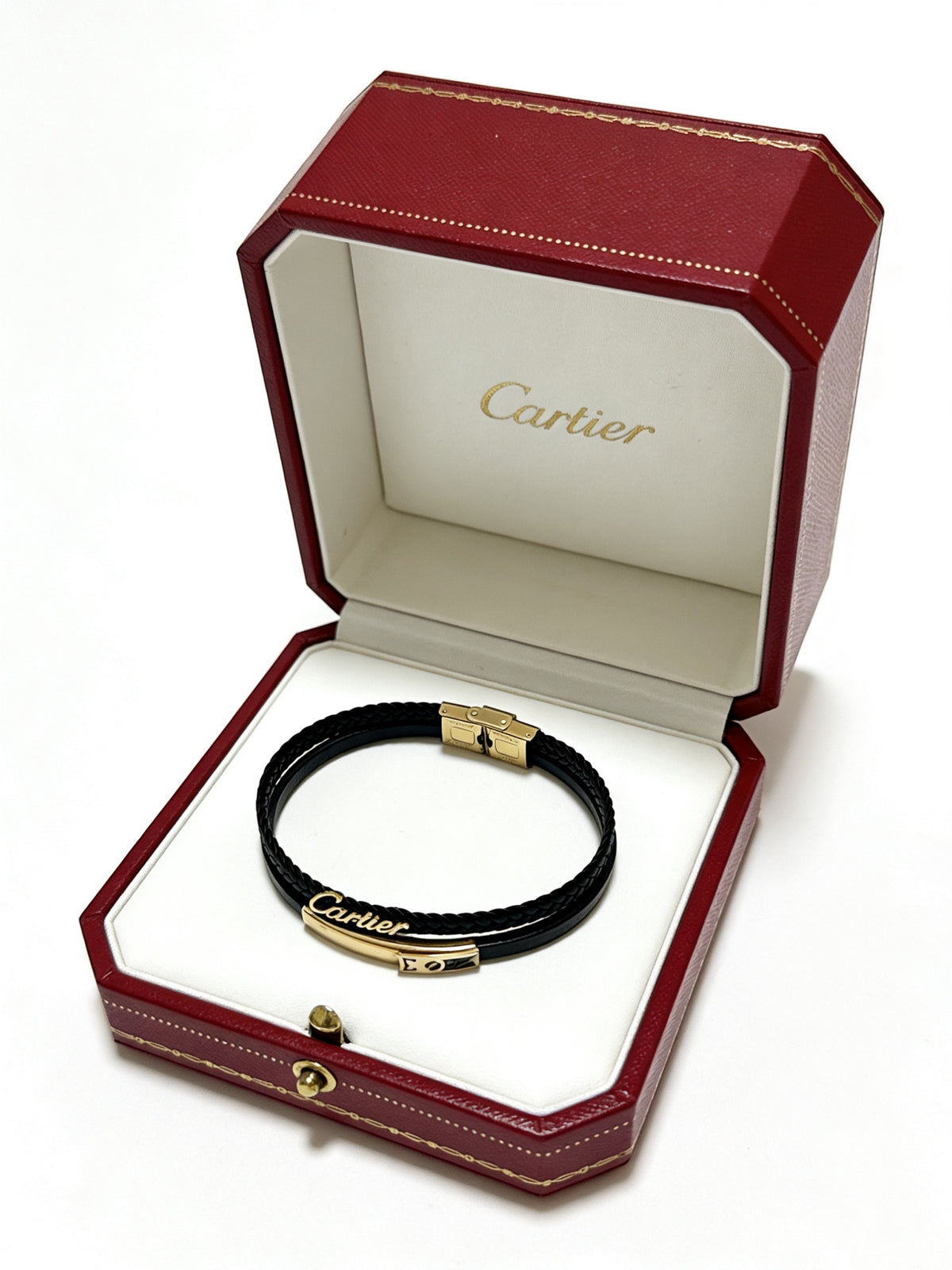 antique genuine leather chain Bracelet for men - alternate angle view 7