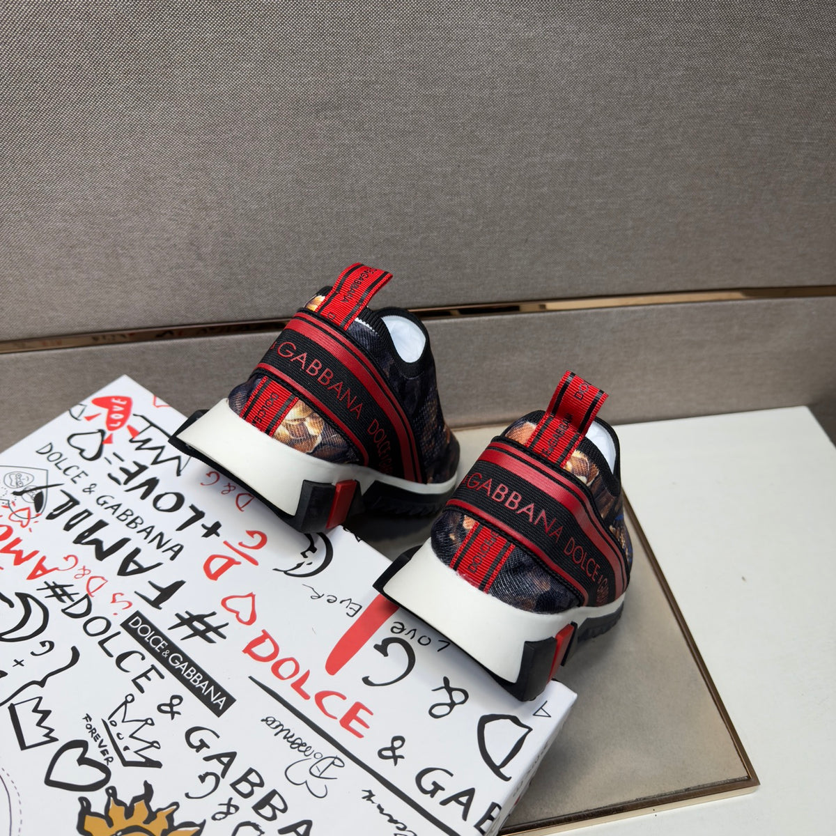 Dolce & Gabbana DG Couple's Multi-Material Casual Sneakers Multi-Color
