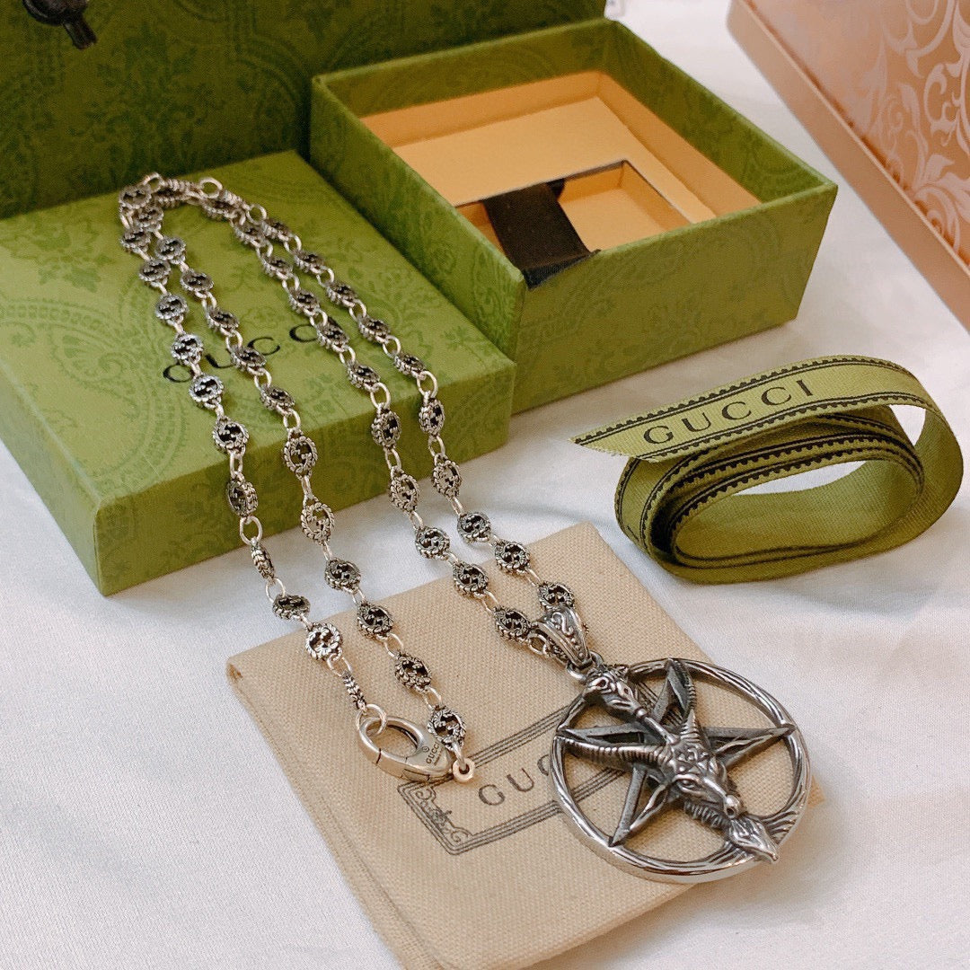 antique double g Necklace for women - alternate angle view 9