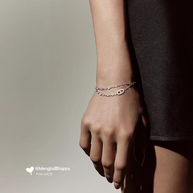 rose gold brass rose Bracelet for women - alternate angle view 8