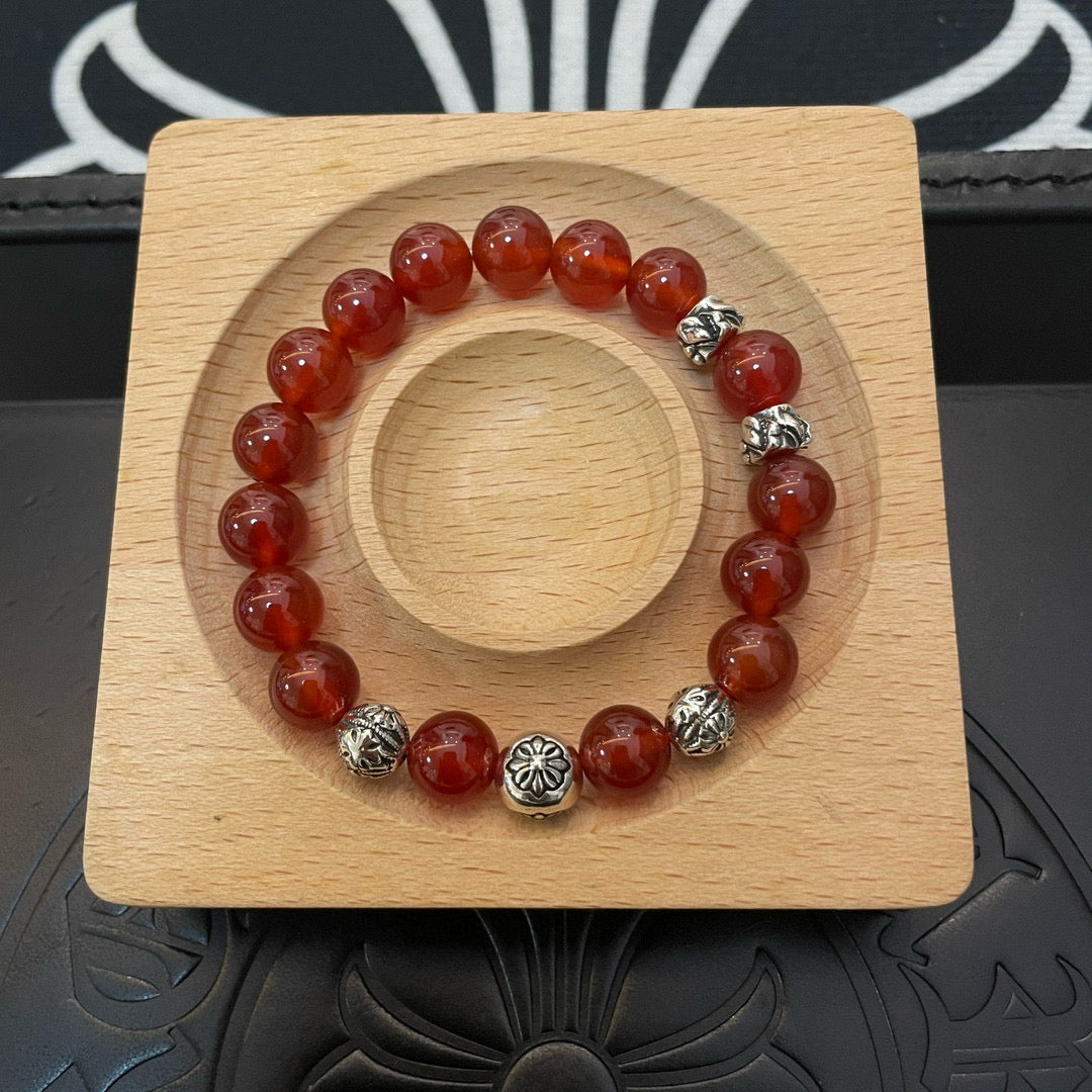 antique stone cross Bracelet for men - alternate angle view 9