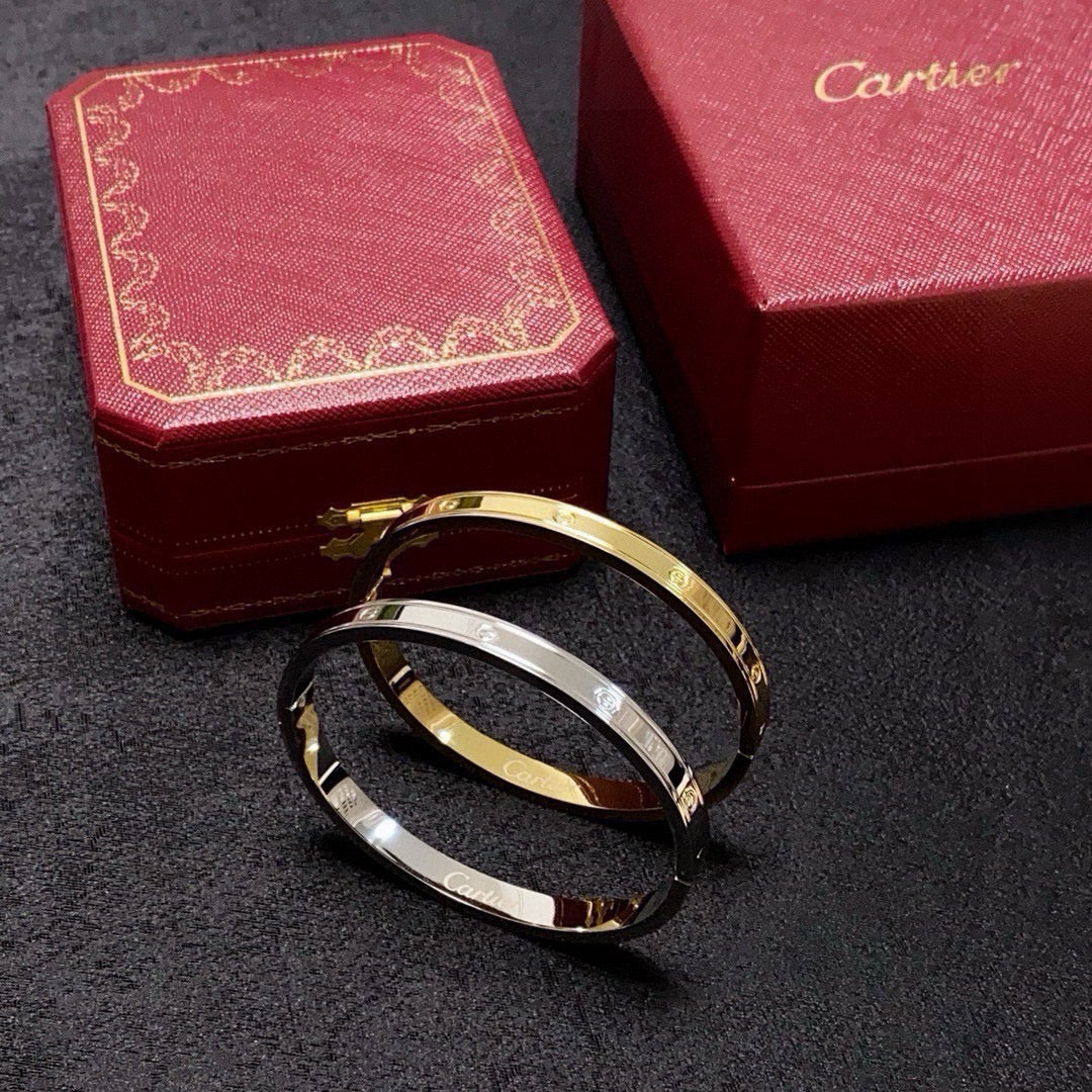 white delicate Bangle for women - alternate angle view 9