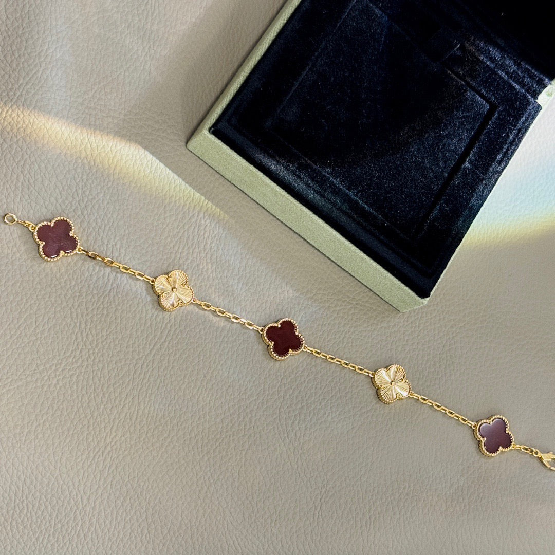 iridescent agate floral Bracelet for women - alternate angle view 9