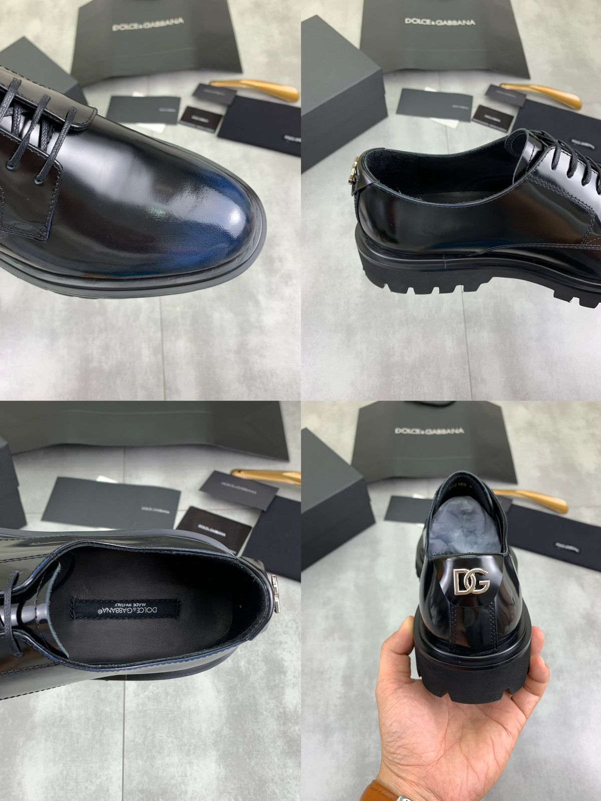 Dolce & Gabbana DG Men's Dress Shoes in Italian Patent Calfskin