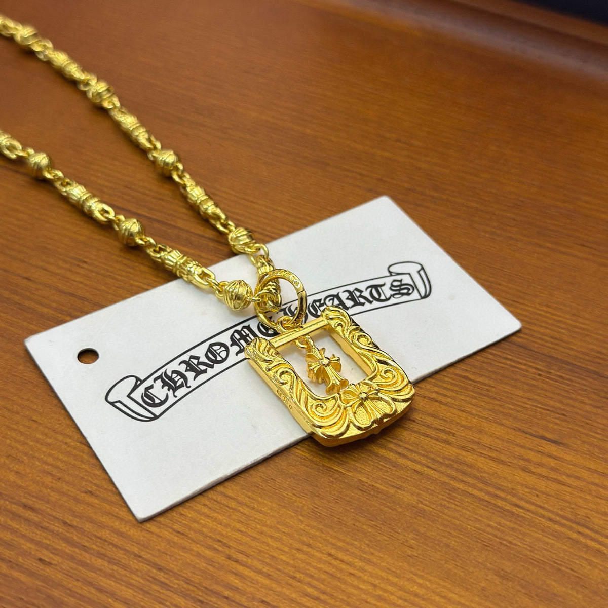 antique cross Pendant for men - alternate angle view 9