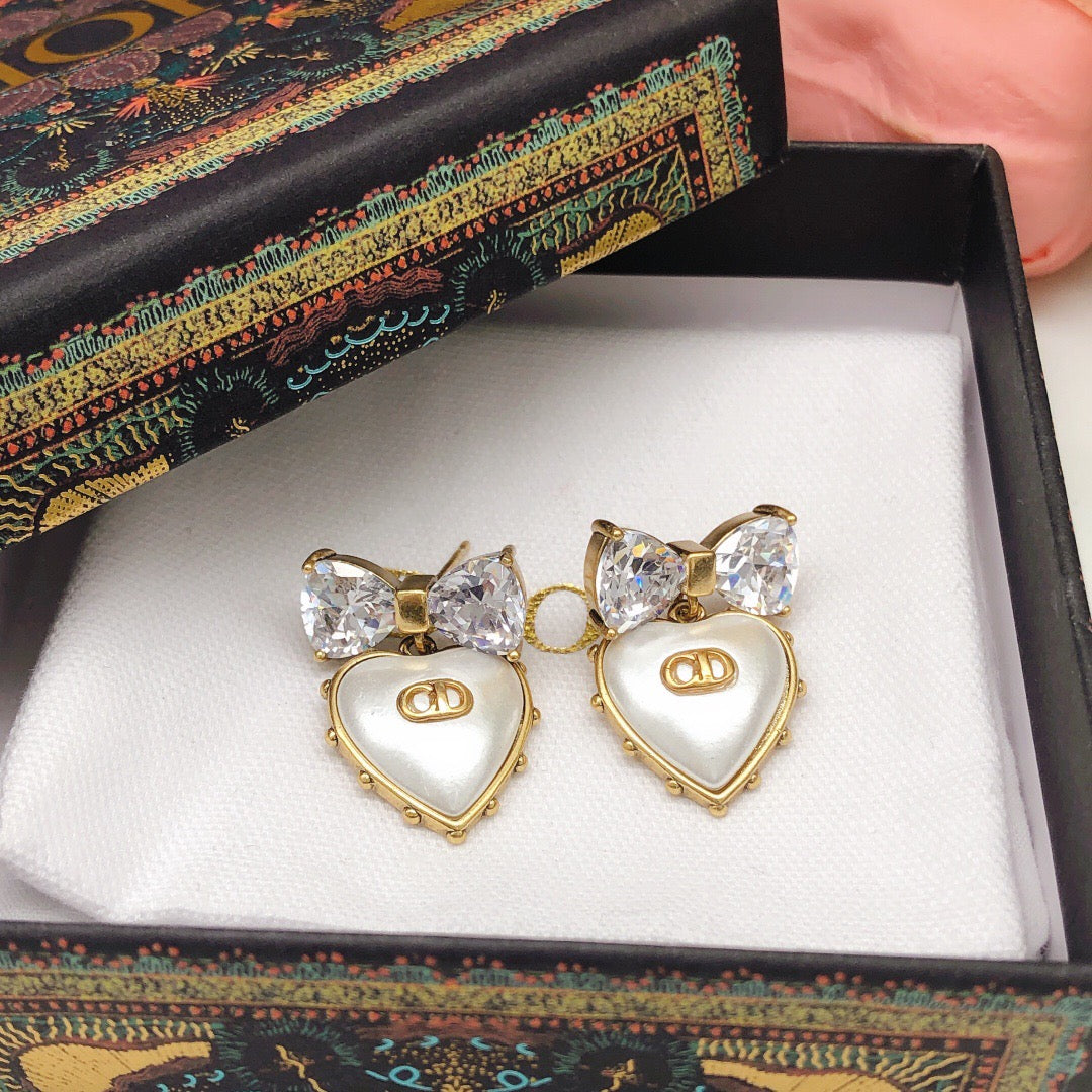 heart Stud Earrings for women - alternate angle view 9