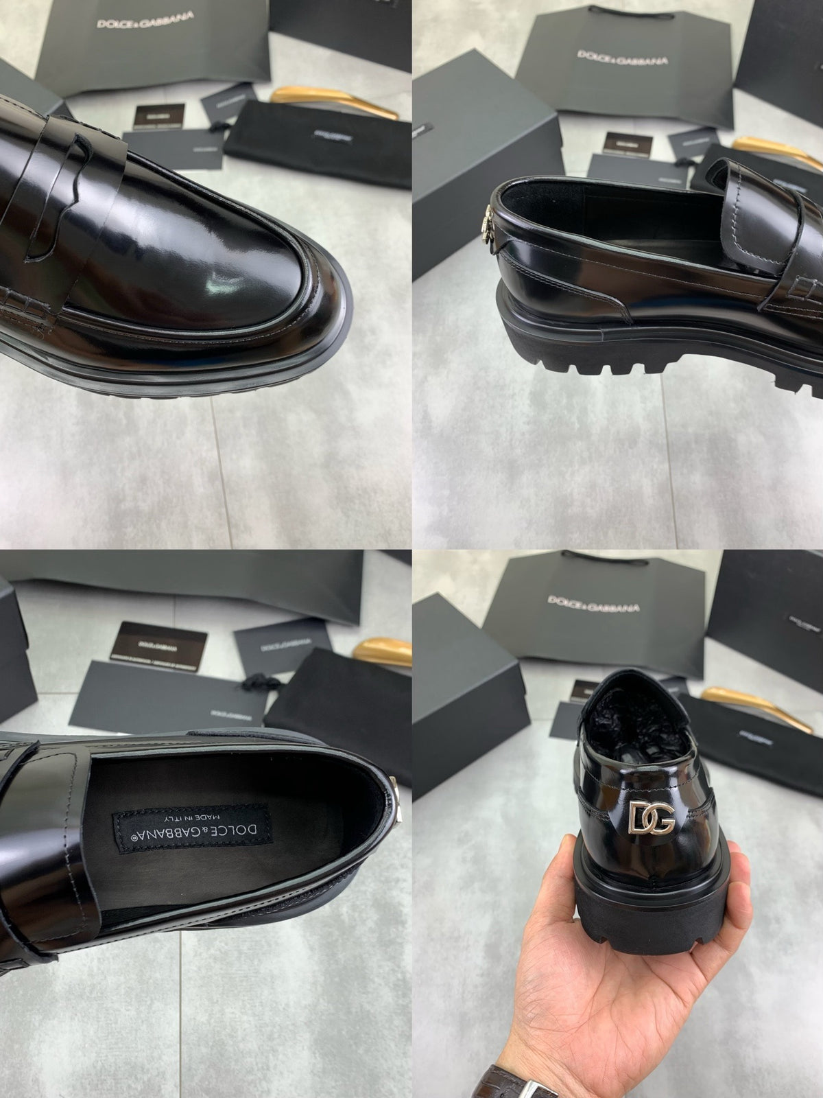 Dolce & Gabbana DG Men's Dress Shoes in Italian Patent Calfskin