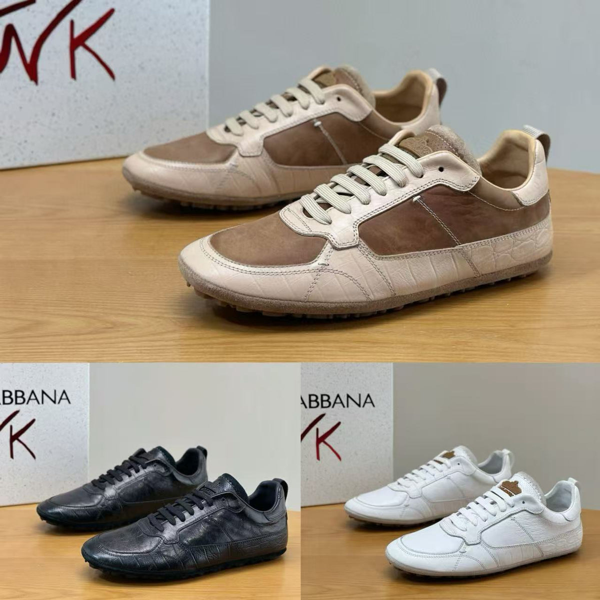 Dolce & Gabbana DG Men's Casual Sneakers with Stitched Logo