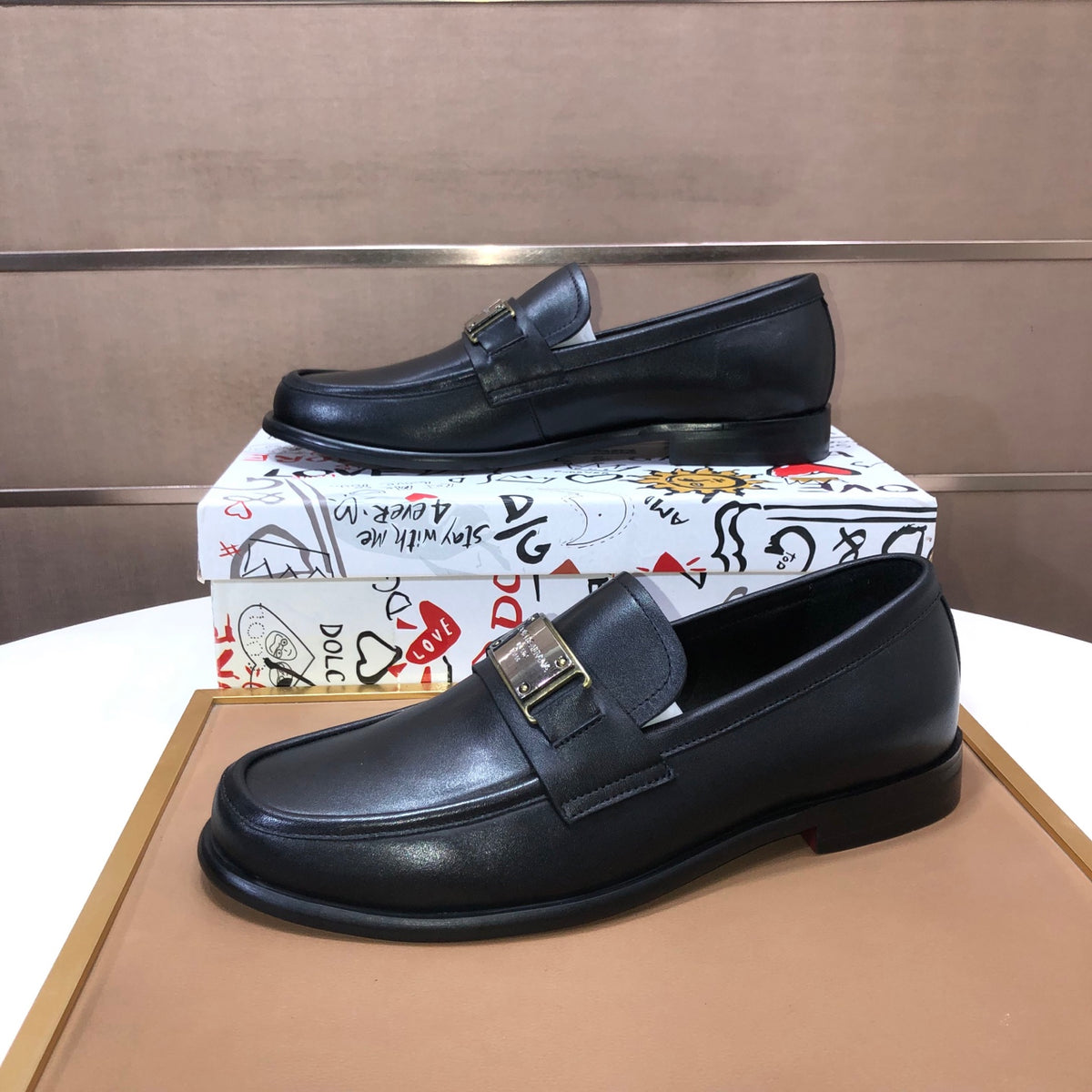Dolce & Gabbana DG Men's Italian Calfskin Dress Shoes