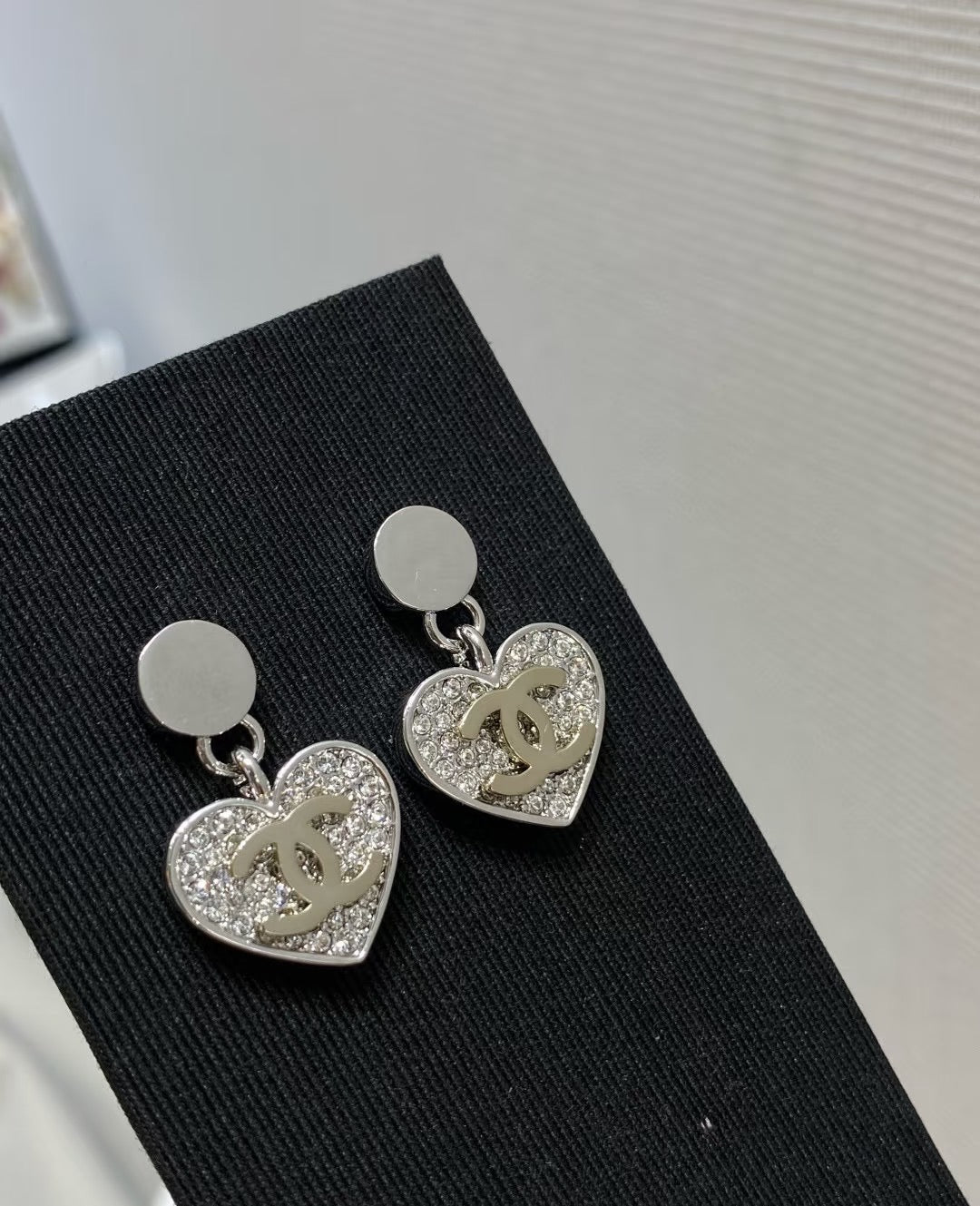 crystal heart Drop Earrings for women - alternate angle view 12