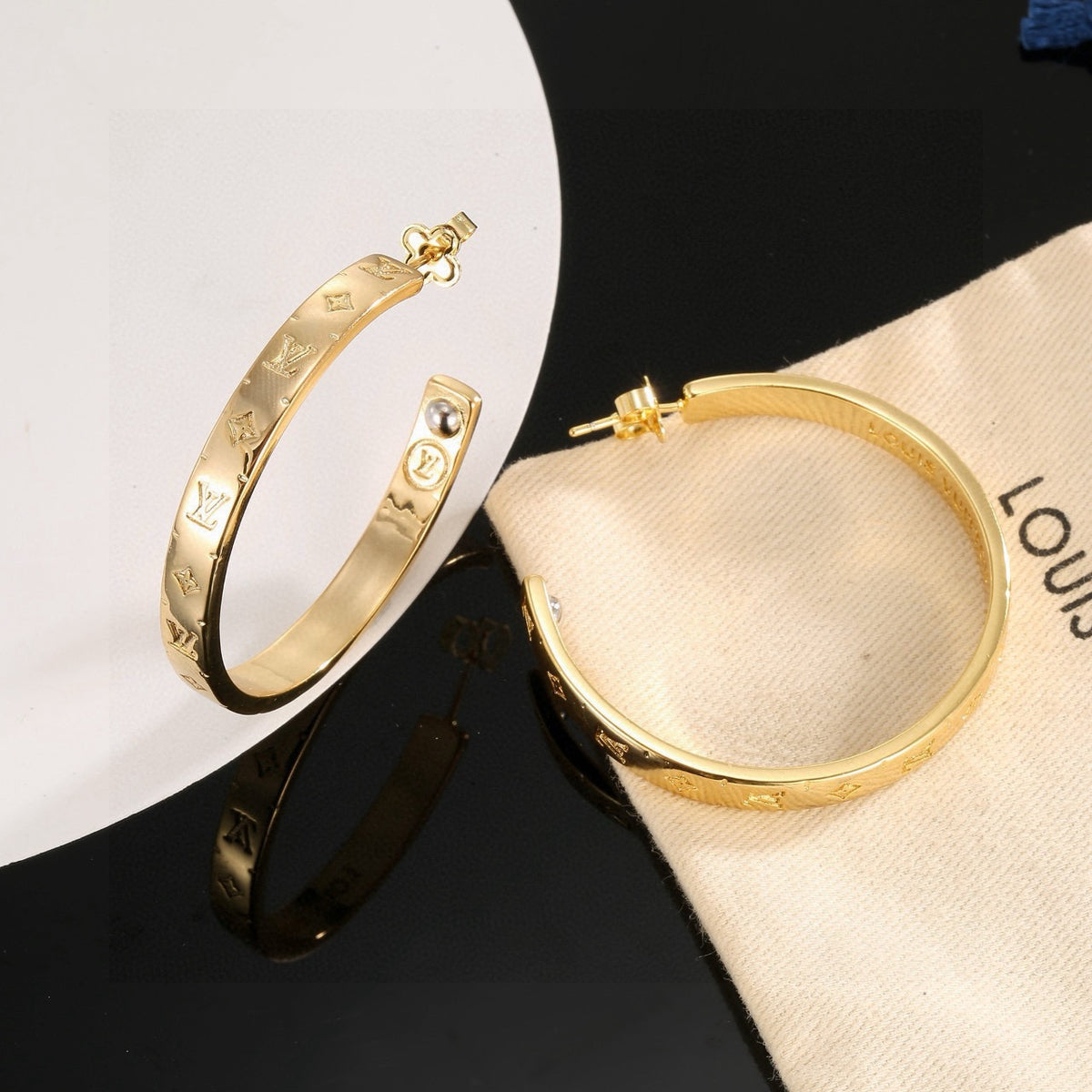 letter Drop Earrings for women - alternate angle view 7