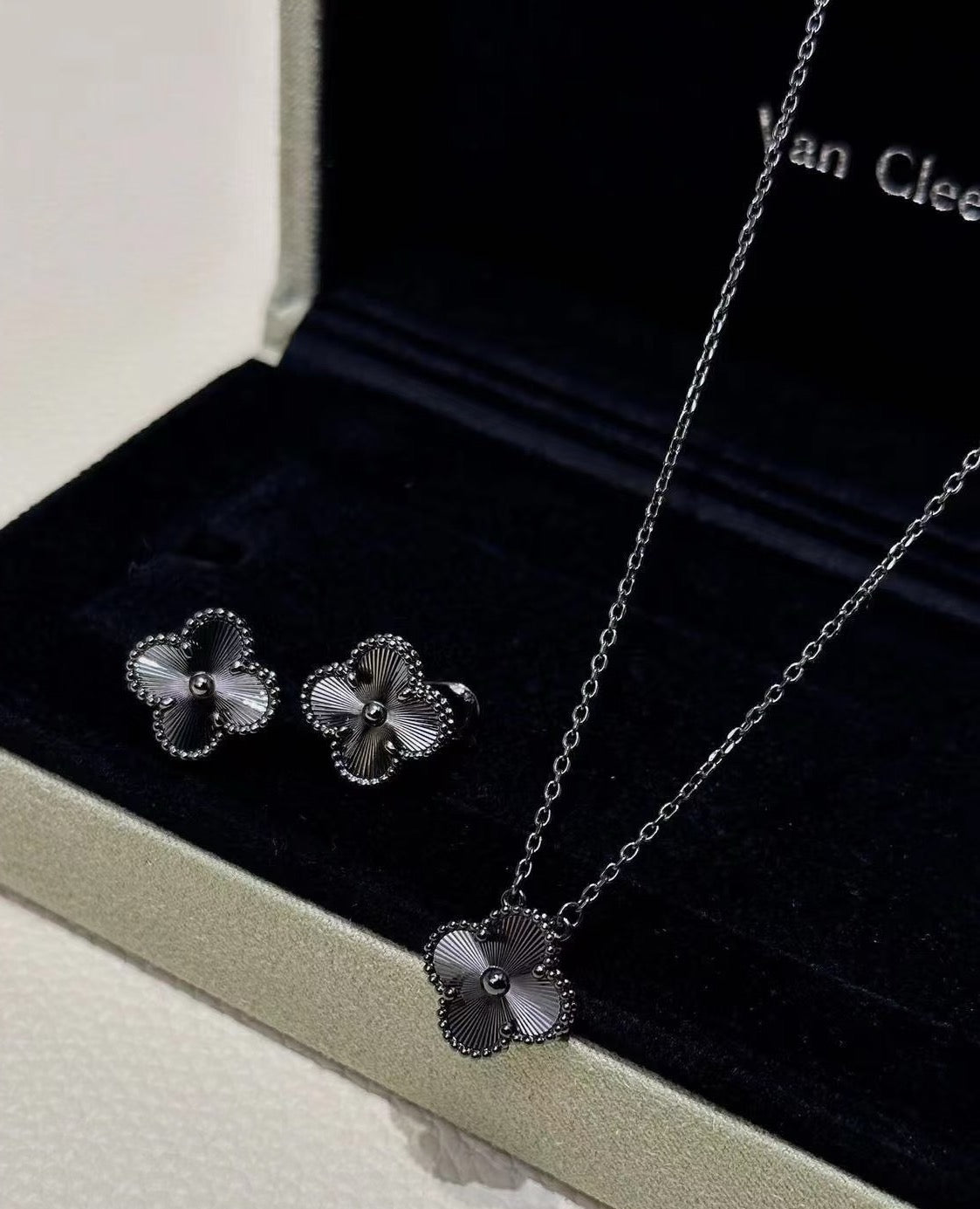 iridescent clover fashion accessory for women - alternate angle view 7