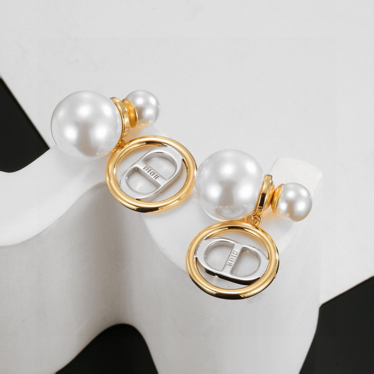 letter Stud Earrings for women - alternate angle view 6