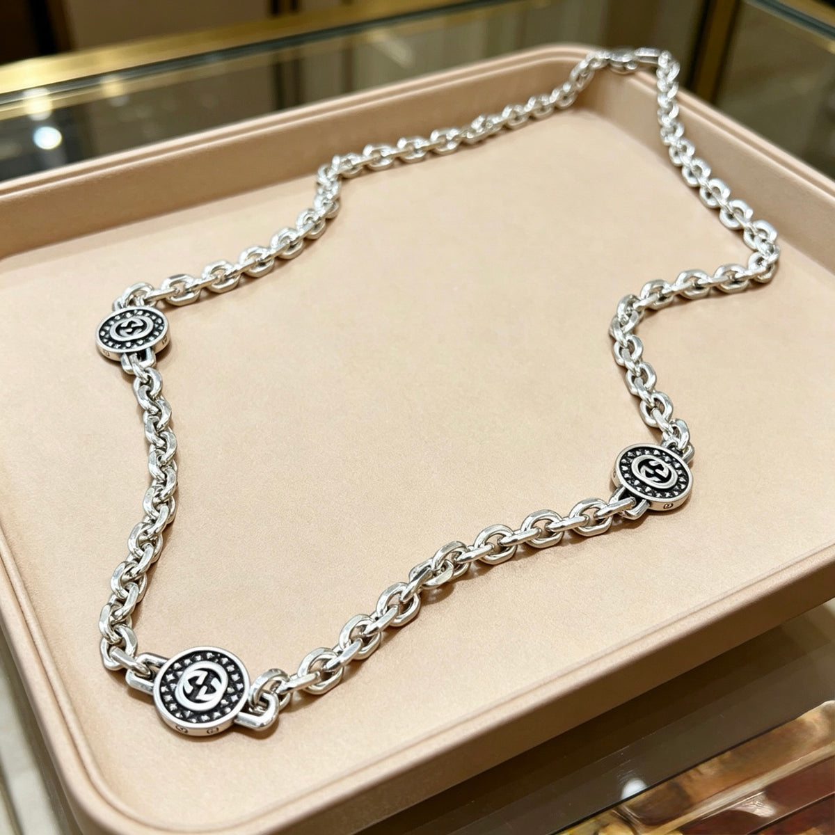 antique double g Necklace for women - alternate angle view 8