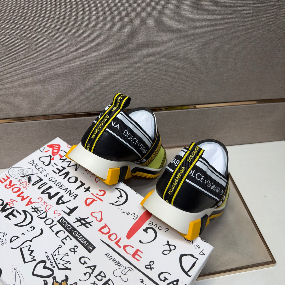 Dolce & Gabbana DG Couple's Multi-Material Casual Sneakers 5 Colors