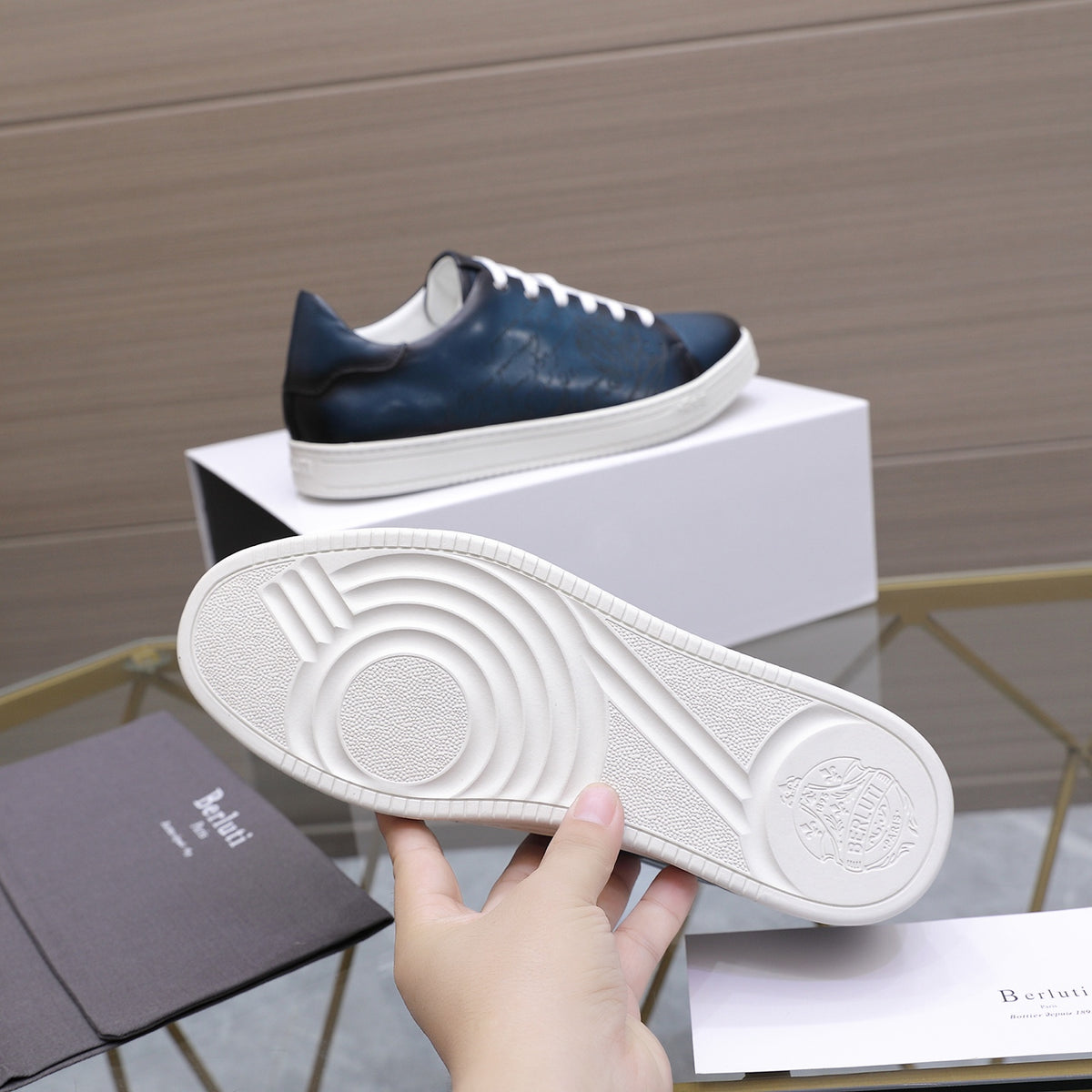 Berluti Men's Edge-Last Leather Casual Shoes