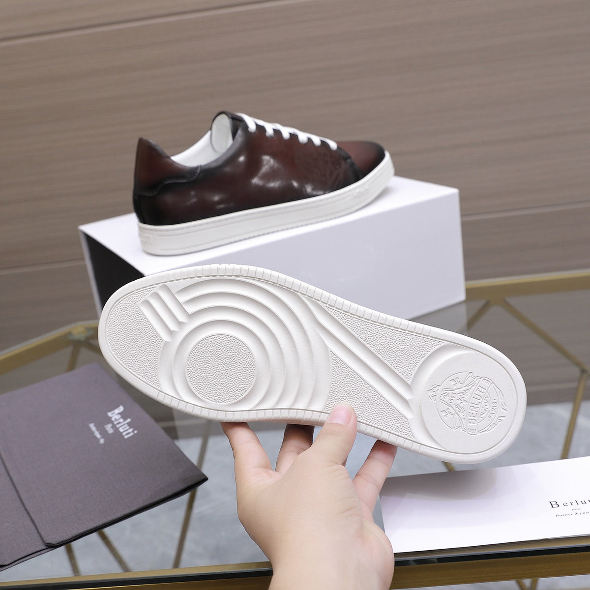 Berluti Men's Edge-Last Leather Casual Shoes