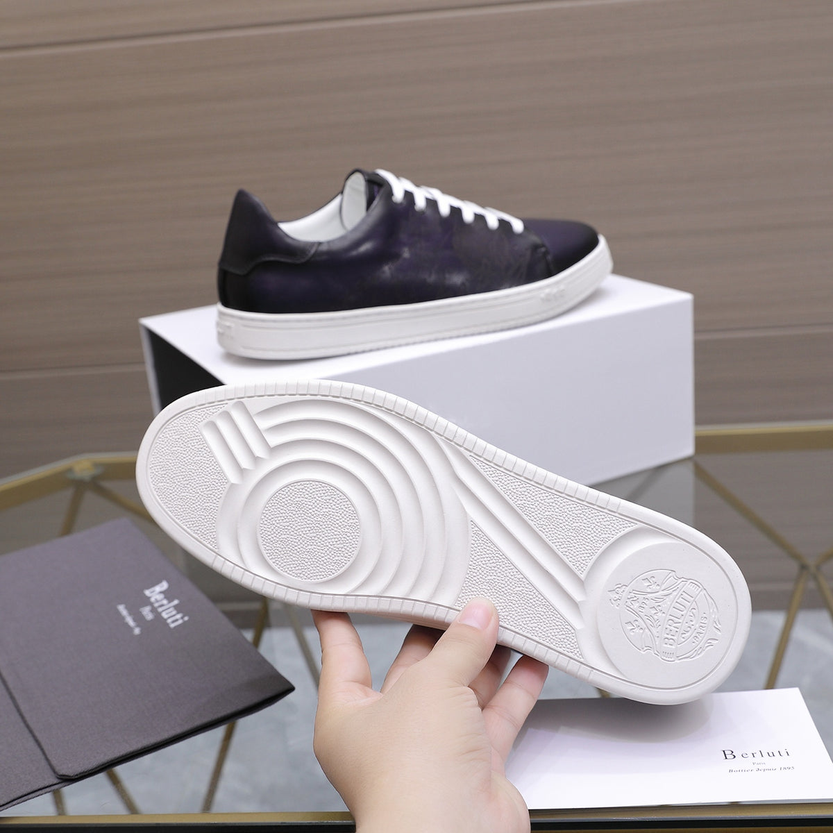 Berluti Men's Edge-Last Leather Casual Shoes