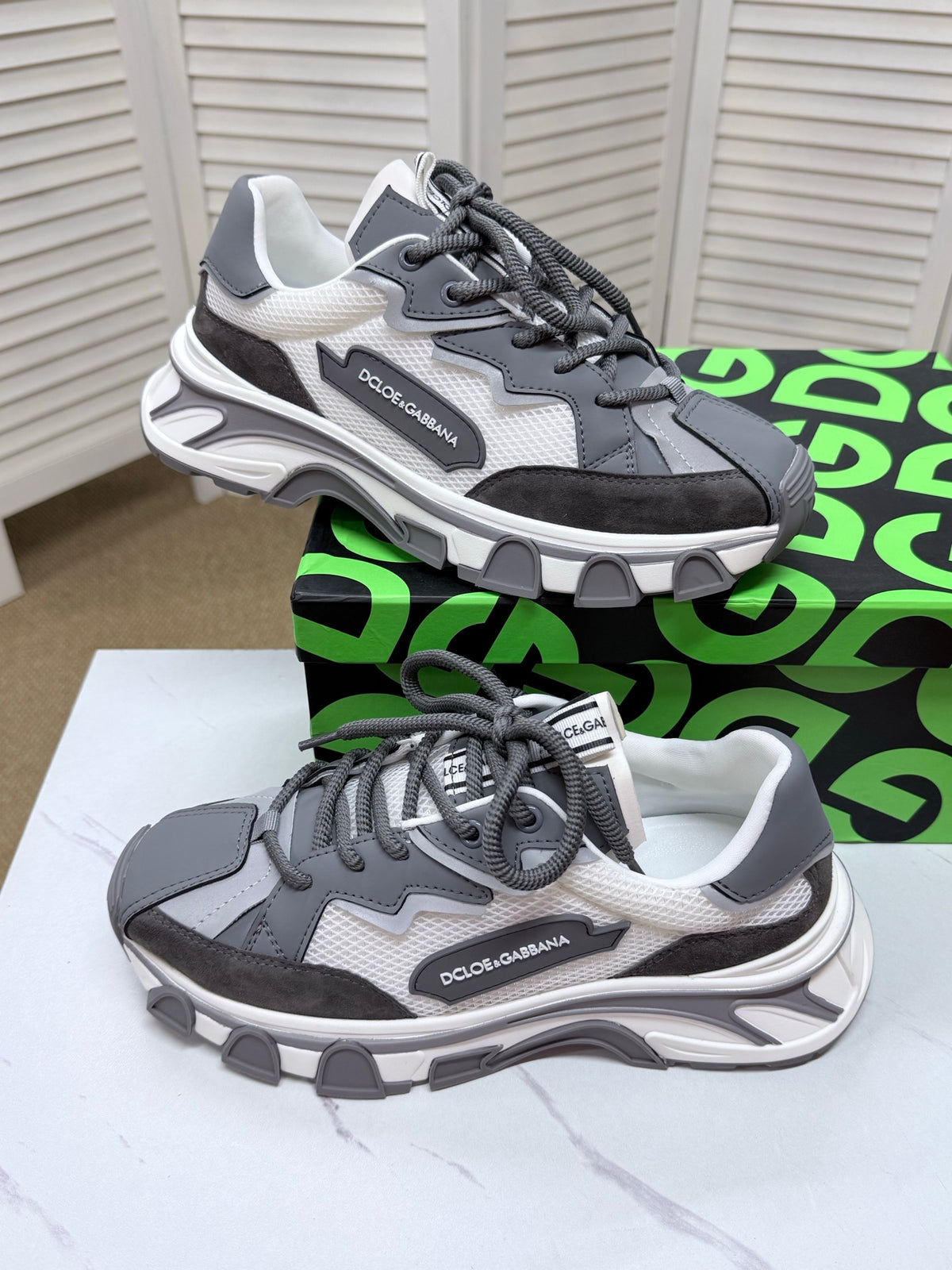 Dolce & Gabbana DG Silk Calfskin & Nubuck Casual Sneakers