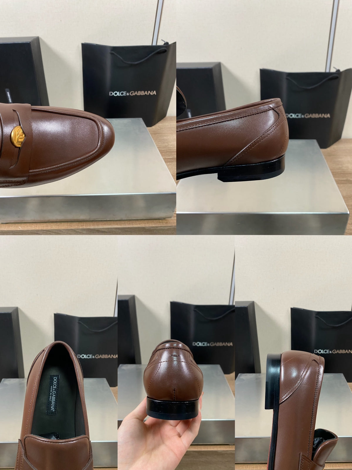 Dolce & Gabbana DG Men's Moccasin Loafers with Metal Horsebit