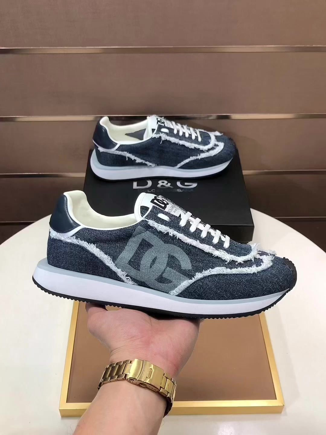 Dolce & Gabbana DG Low-Top Sneakers in Calfskin