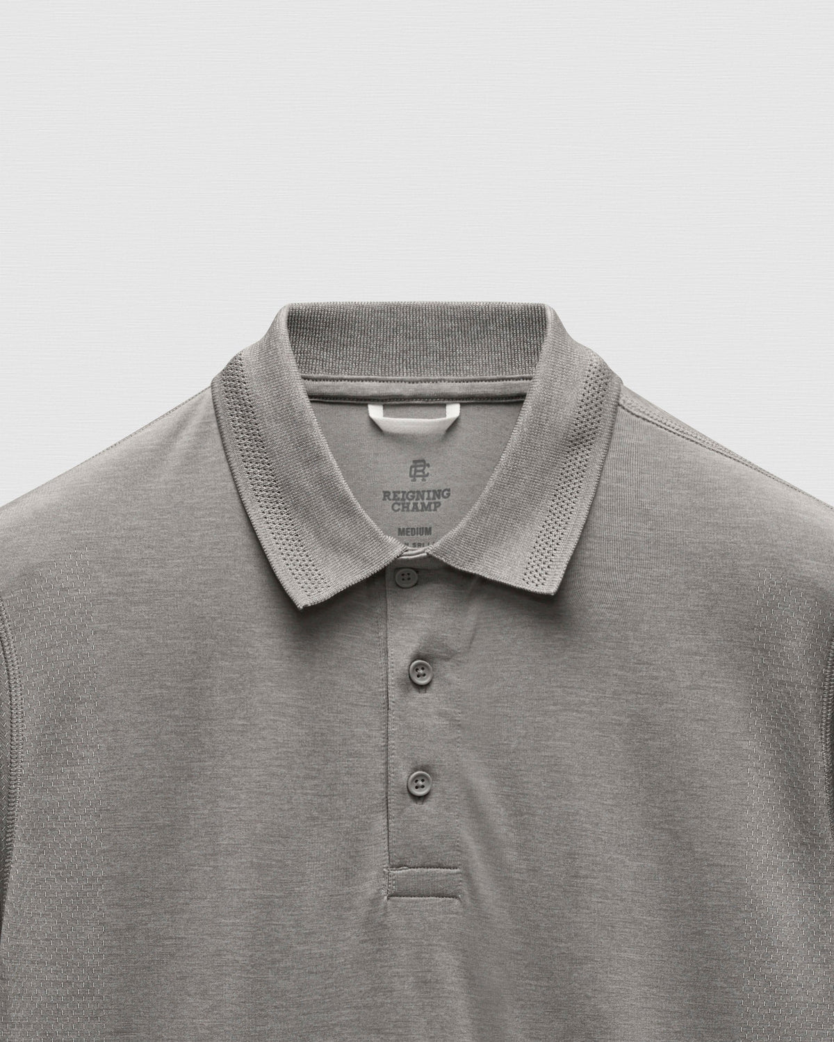 Men's Engineered Mesh Zone Standard Polo – Light Grey
