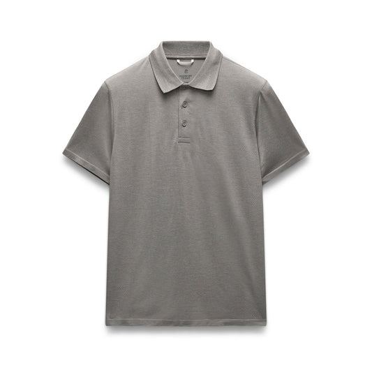 Men's Engineered Mesh Zone Standard Polo – Light Grey