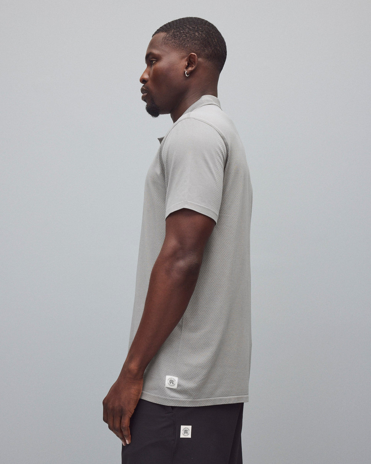 Men's Engineered Mesh Zone Standard Polo – Light Grey