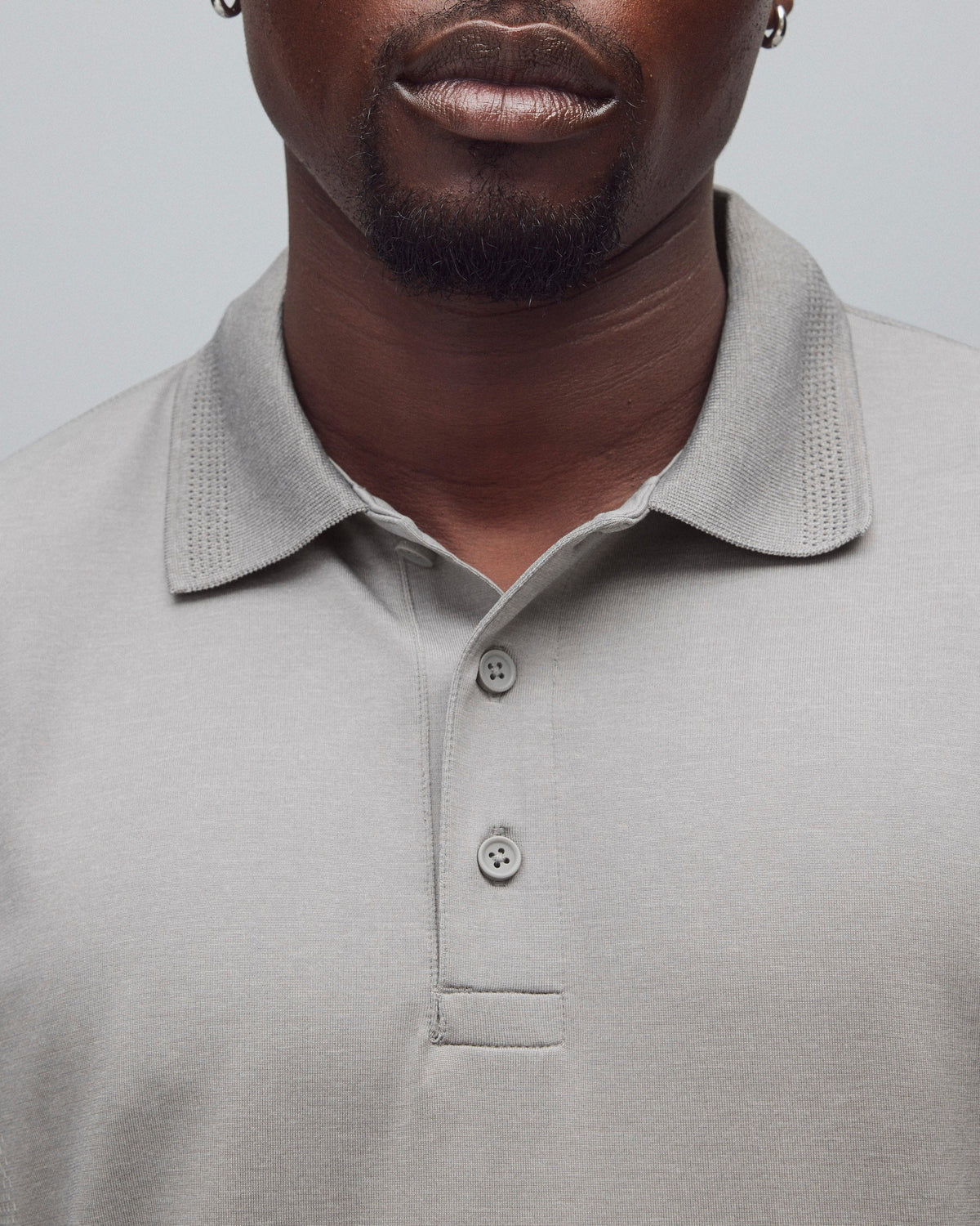 Men's Engineered Mesh Zone Standard Polo – Light Grey