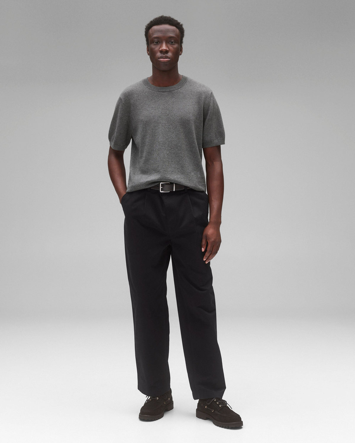 Men's Cotton Cashmere Riviera T-Shirt – Heather Carbon
