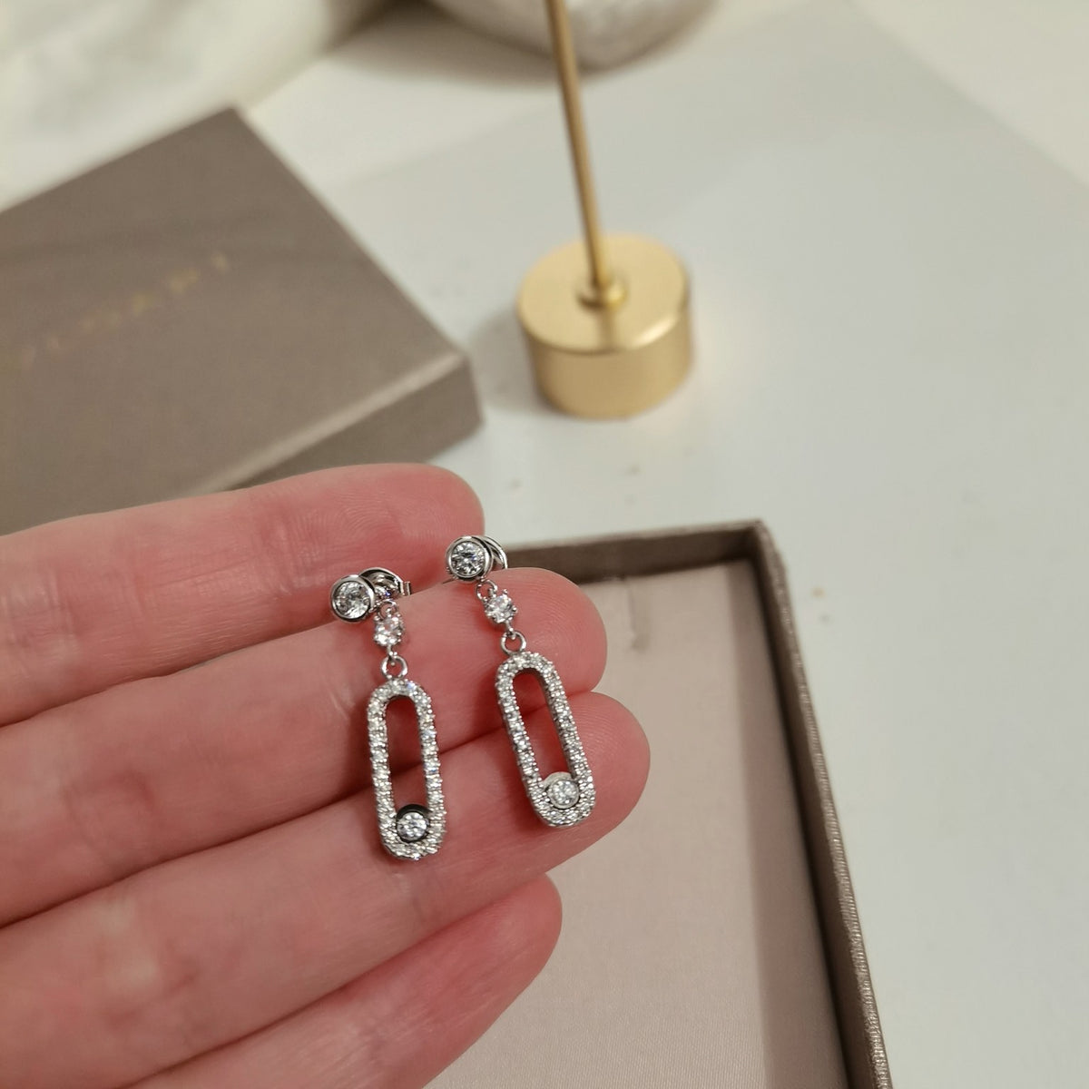 crystal Stud Earrings for women - product detail view