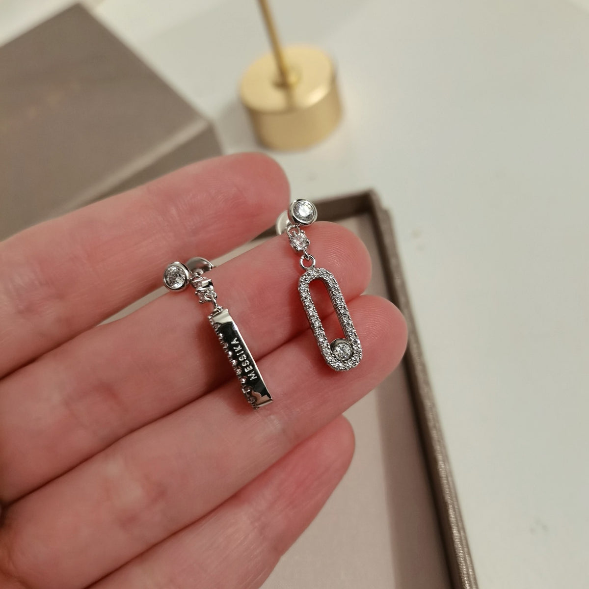 crystal Stud Earrings for women - alternate angle view 6