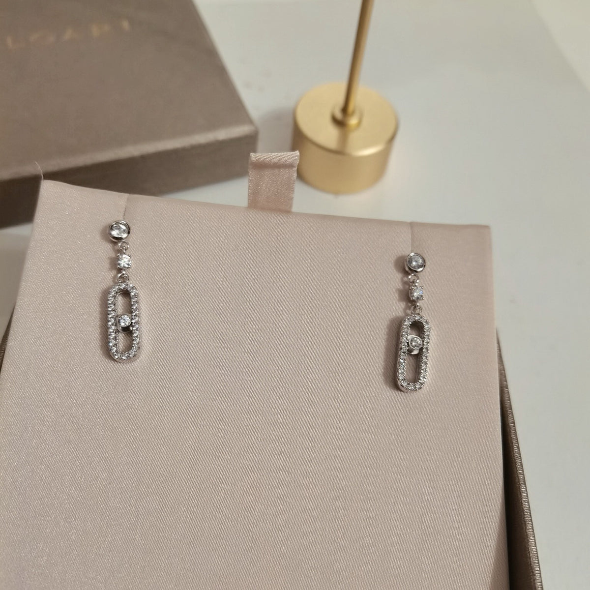 crystal Stud Earrings for women - alternate angle view 7