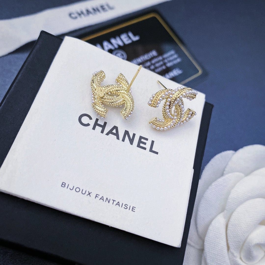 pearl letter Drop Earrings for women - alternate angle view 5