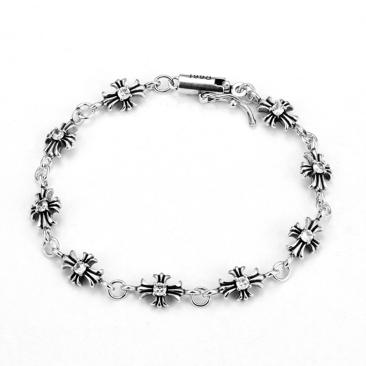white crystal Bracelet for women - alternate angle view 3