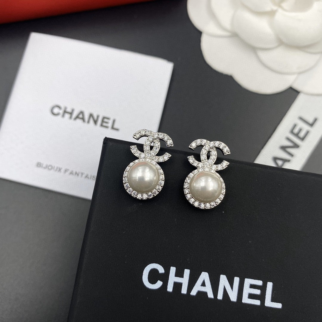 silver 925 sterling silver letter Drop Earrings for women - product detail view
