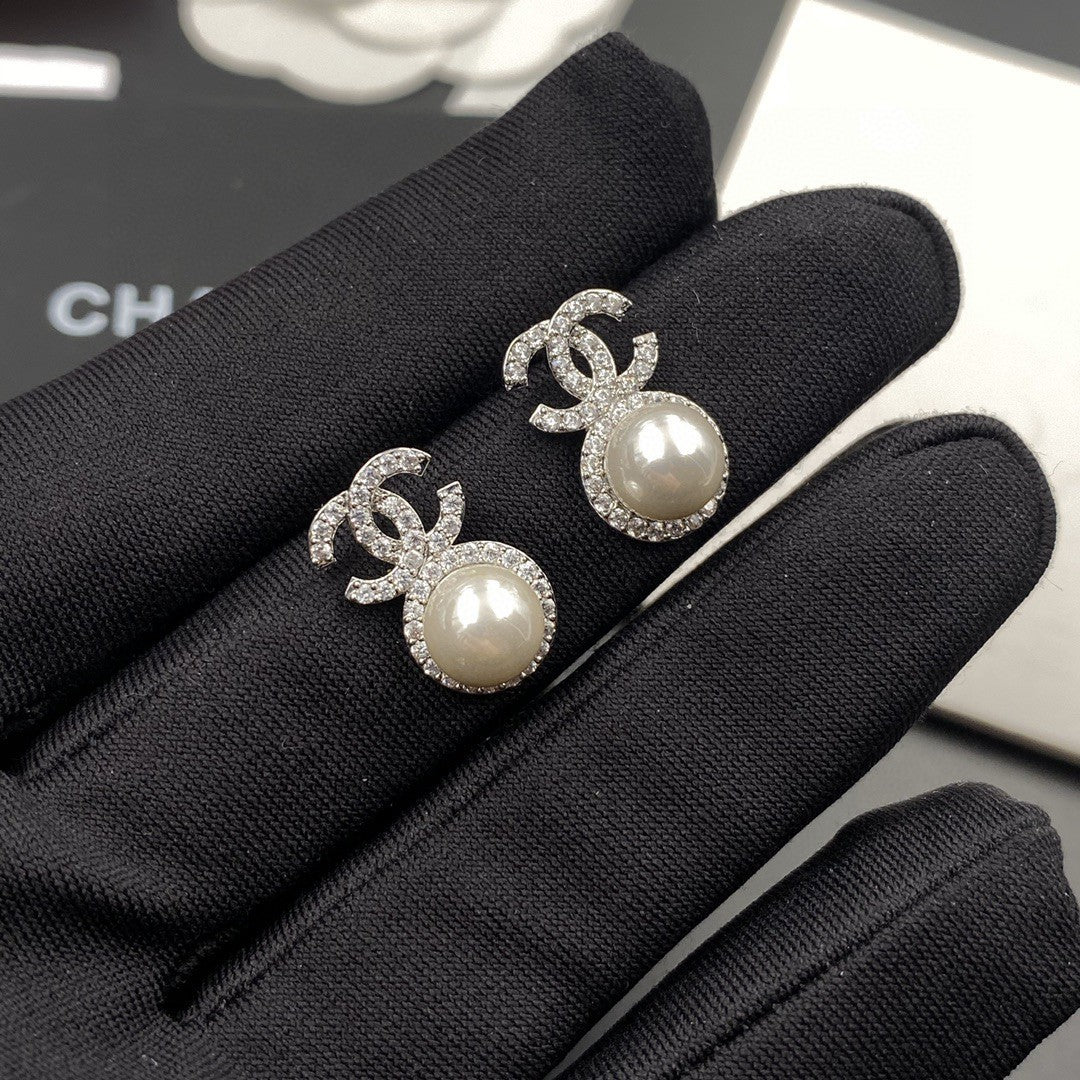 silver 925 sterling silver letter Drop Earrings for women - alternate angle view 4