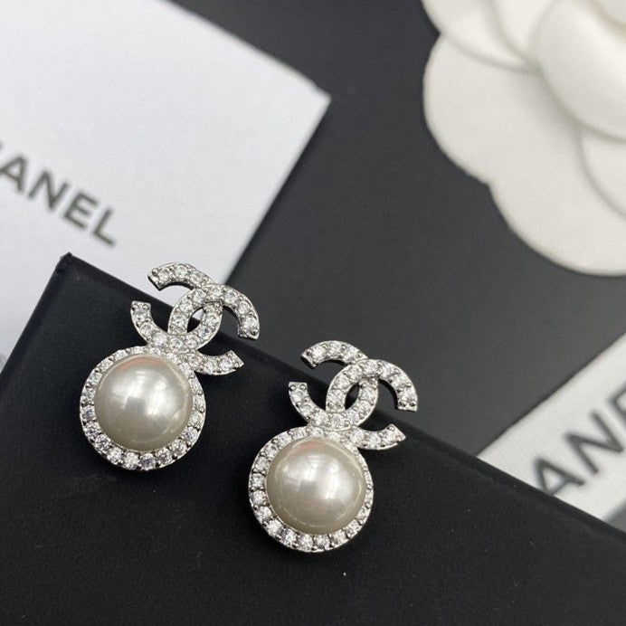 silver 925 sterling silver letter Drop Earrings for women - alternate angle view 5