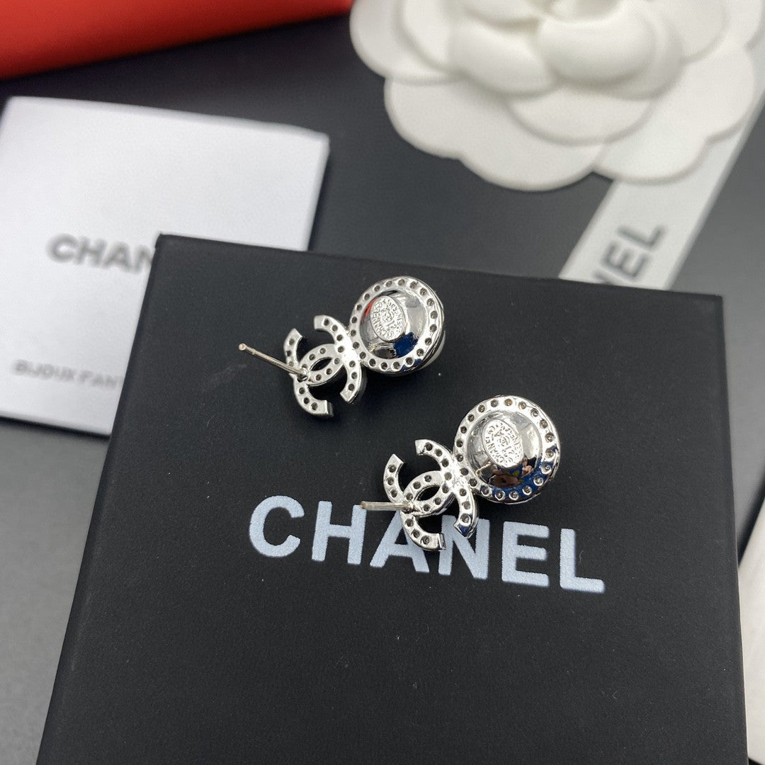 silver 925 sterling silver letter Drop Earrings for women - alternate angle view 6