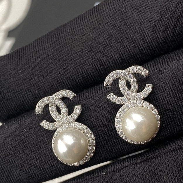 silver 925 sterling silver letter Drop Earrings for women - alternate angle view 8