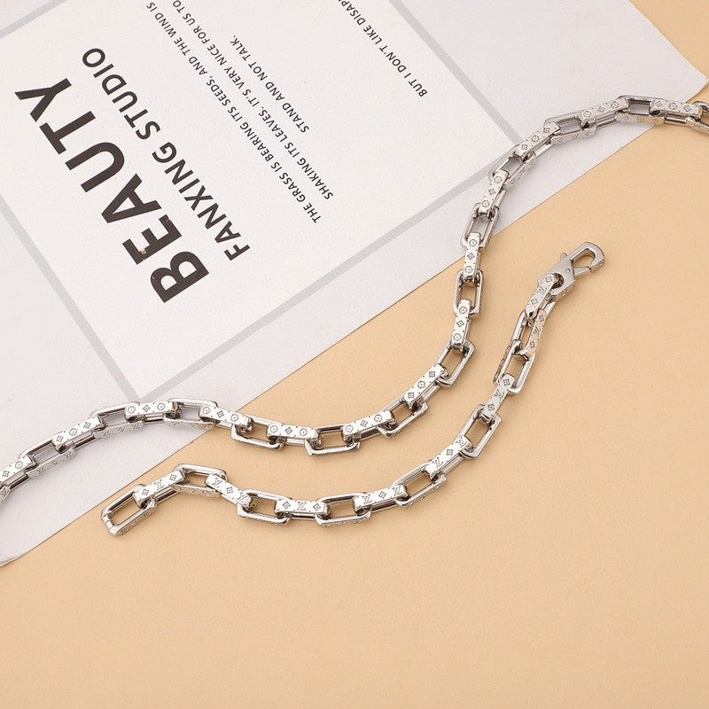 silver metal delicate Necklace for women - alternate angle view 4