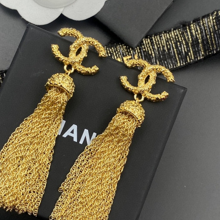 letter Drop Earrings for women - product detail view