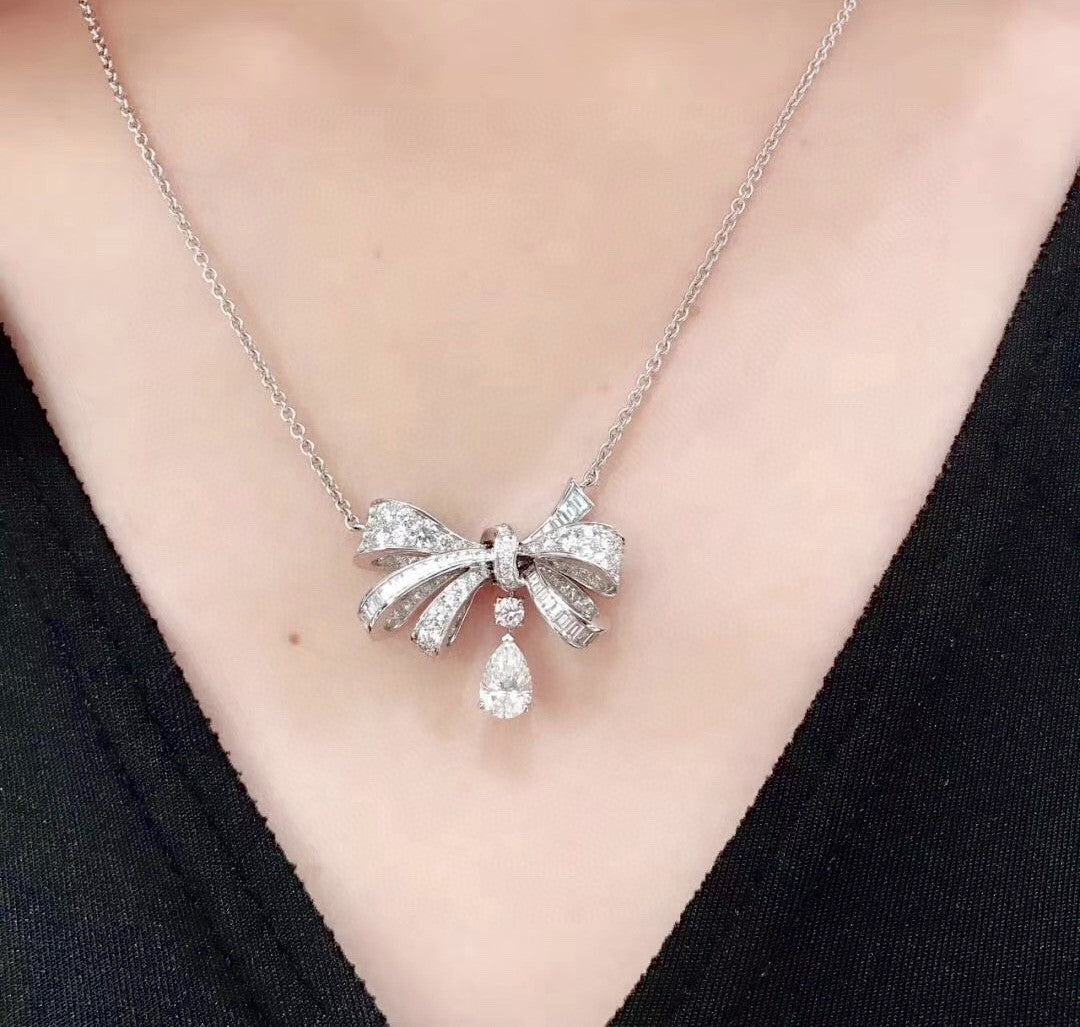 gold 925 sterling silver butterfly Necklace for women - alternate angle view 6