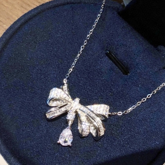 gold 925 sterling silver butterfly Necklace for women - alternate angle view 7