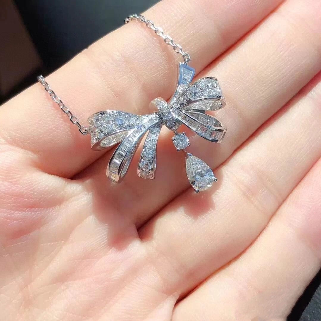 gold 925 sterling silver butterfly Necklace for women - alternate angle view 8